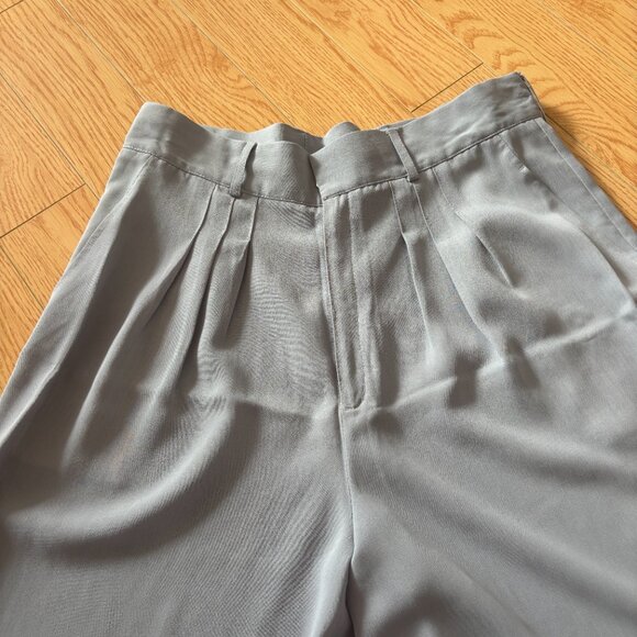 Grey Culottes Baggy Shorts Vintage Handmade Wide Leg Capri - Picture 2 of 3